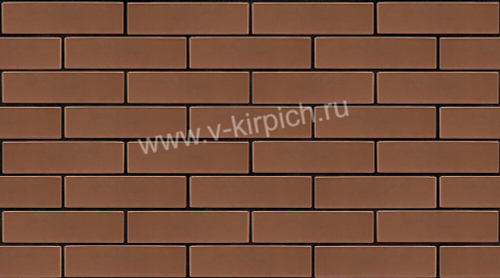 Кирпич лицевой Воротынский утолщенный коричневый, гладкий