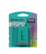 Батарейка Крона 6LR61-1B Alcaline PowerPulse 9V (1шт/блистер) Defender