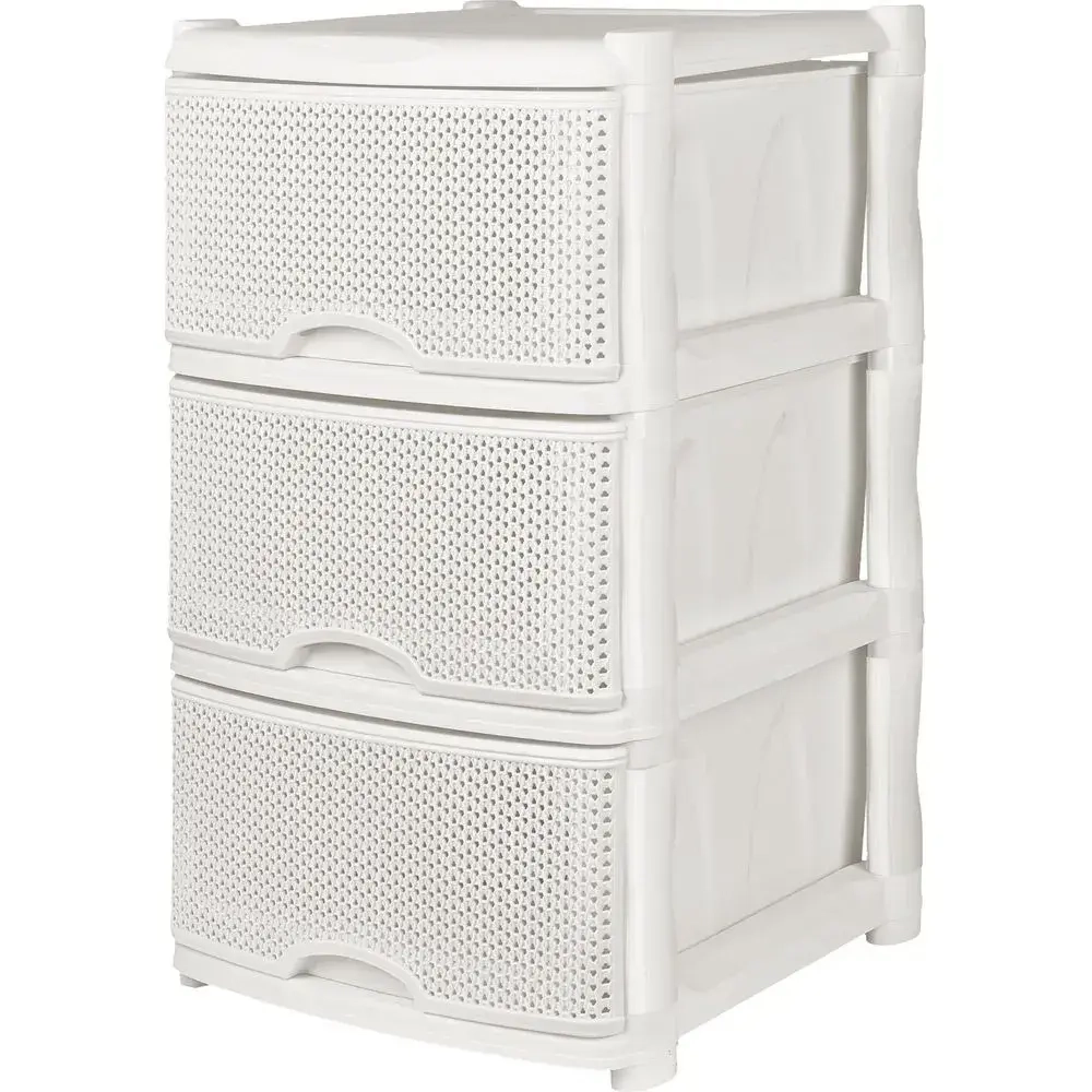 Комод Keeplex Ajur трехсекционный 48х72,3см белое облако