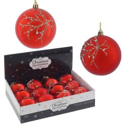 GAEM Набор из 12шт Украшение новогоднее "Шар", D 8 см, L35 W27 H8,5 см