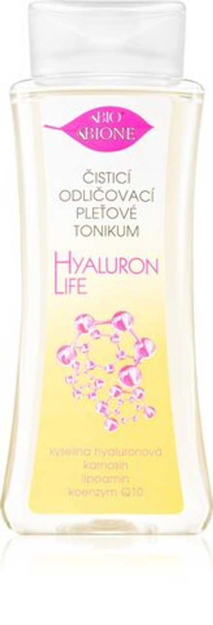 Bione Cosmetics Hyaluron Life - тоник для снятия макияжа с гиалуроновой кислотой /   255  ml  / GTIN 8595061610531