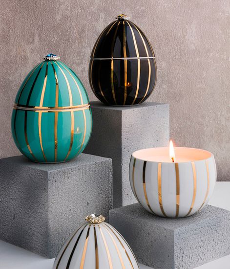 Black Gold Stripes, свеча Bois de Russie, Ladenac Milano