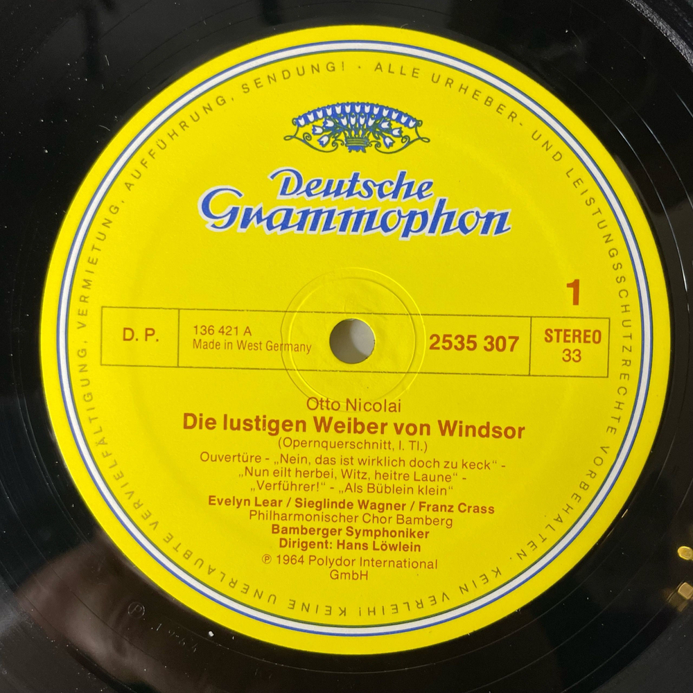 Винтажная виниловая пластинка LP Опера Виндзорские Проказницы Otto Nicolai, Caterina Alda, Die Lustigen Weiber Von Windsor (Германия 1978)