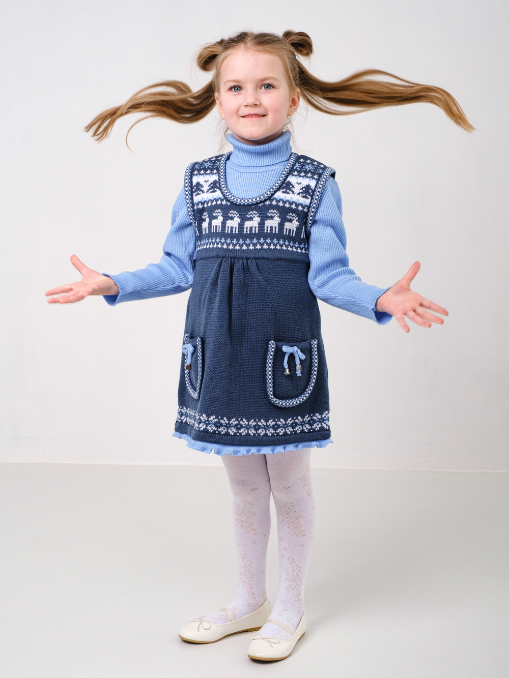 Сарафан вязаный "Зимние фантазии"