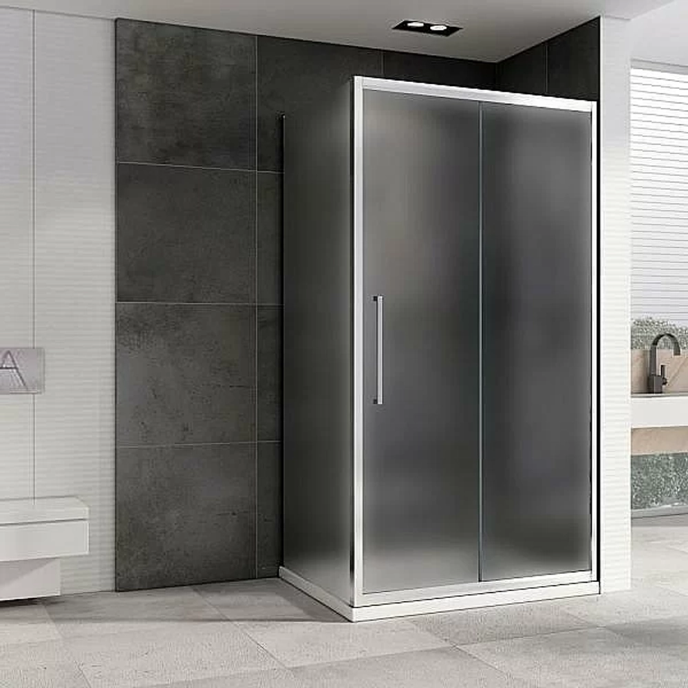 Душевой уголок ABBER Schwarzer Diamant AG30160MH-S70M 160x70 стекло матовое/профиль хром
