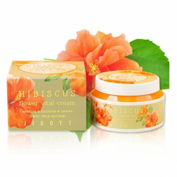 JIGOTT HIBISCUS FLOWER VITAL CREAM Крем для лица с экстрактом гибискуса