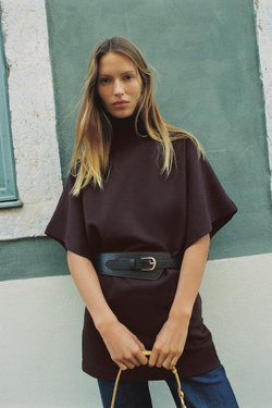 ZARA ТОП ИЗ ИНТЕРЛОКА, ВИННЫЙ