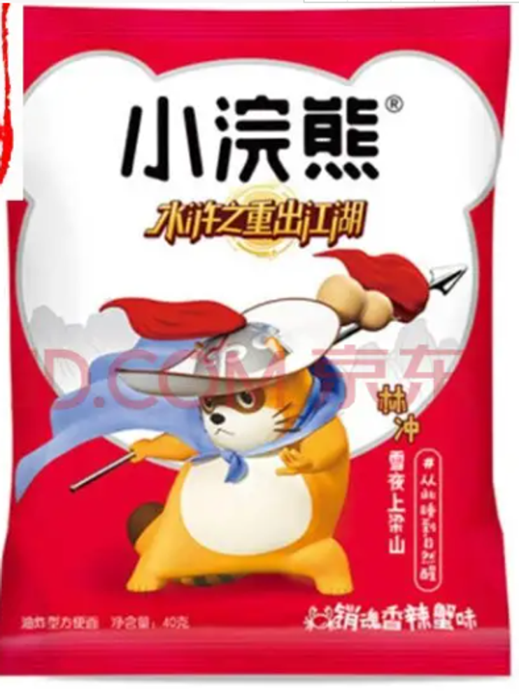 Лапша хрустящая с пряным крабовым вкусом Xiaowanxiong 40г