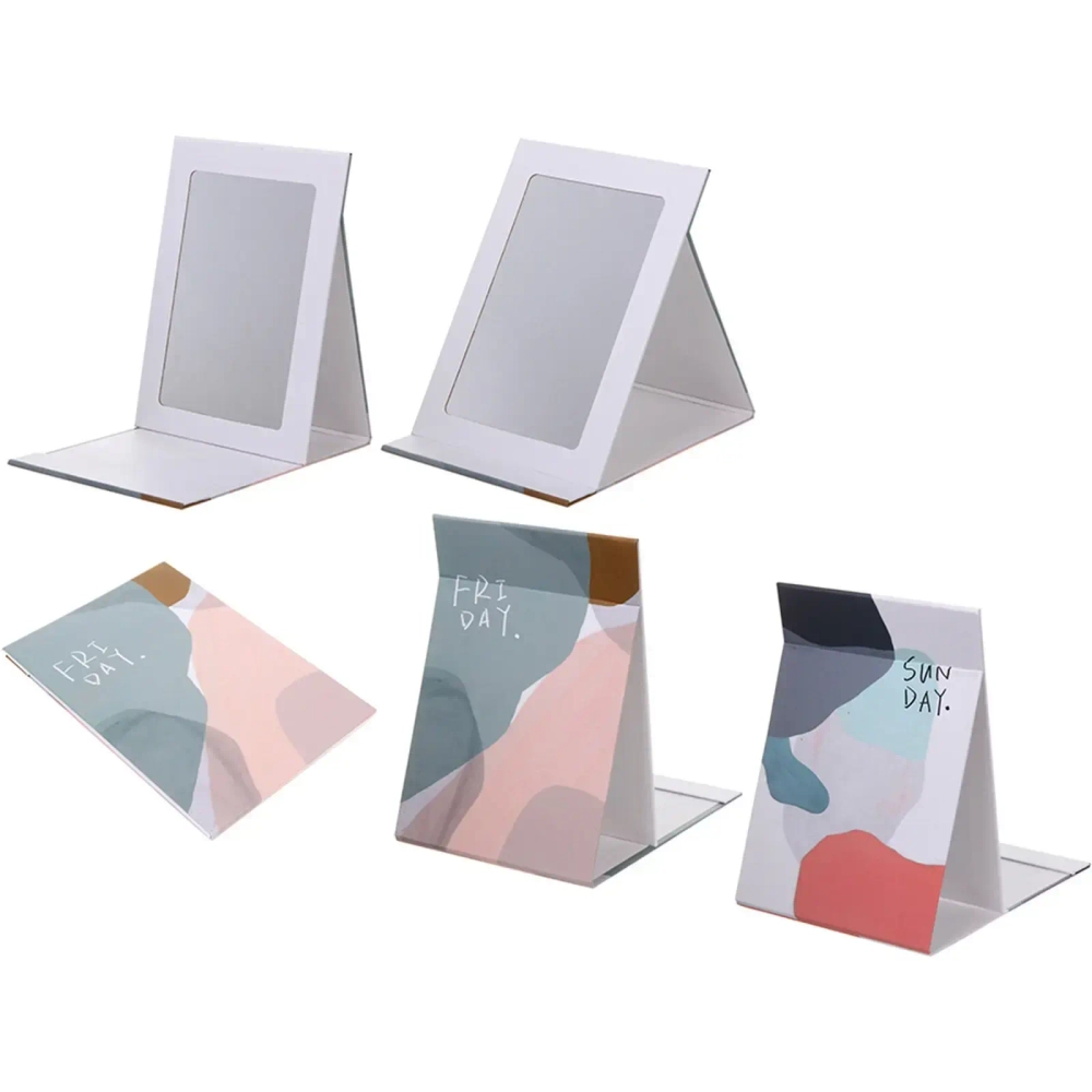 Зеркало косметическое складное «ФОРТУНА БРИ», микс 4 дизайна, энигма, 15*21см