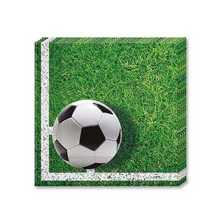 Салфетки Футбол зеленый, газон, 20 штук
