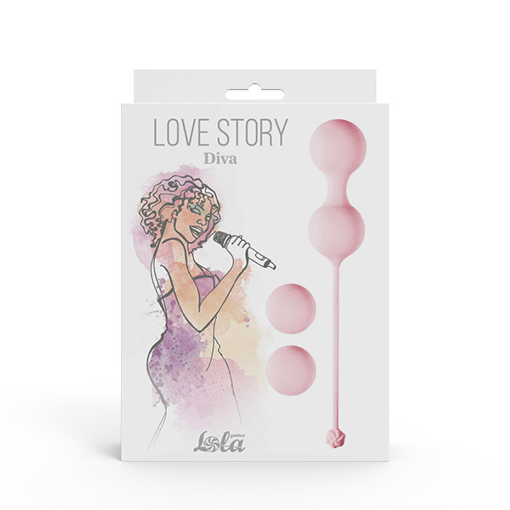 Набор вагинальных шариков 2,2см и 3см Lola Games Love Story Diva Tea Rose 3012-01lola