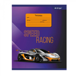 Тетрадь 12л., клетка, Alingar, скрепка, блок офсет, 100% белизна, мелованный картон (стандарт), "Premium cars"