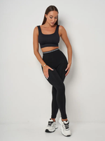 Леггинсы с мехом на резинке теплые бесшовные