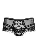 Эротические трусики с имитацией шнуровки Cheryl (Размер: 42-44) (Цвет: черный)