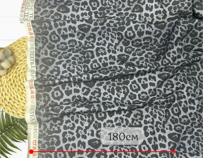 Футер 2-н петля лео пятна на серо-лиловом