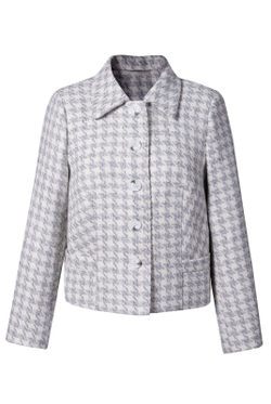 Жакет женский 3888ВПА, бело-серый #323Бсе043888ВПА