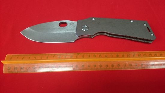 Складной нож скл. Medford Tactical Fighting Folder-1 MF/TFF-1 Tb-ALBk/FLStr c клинком из стали D2, рукоять алюминий