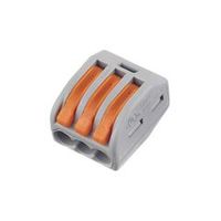 Клемма строительно-монтажная Wago 222-413 3-х проводная 0,2-4 мм² с рычажком 4 шт