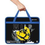 Папка на молнии с ручками BRAUBERG А4, 1 отделение, пластик, 80 мм, "Wild face", 272166