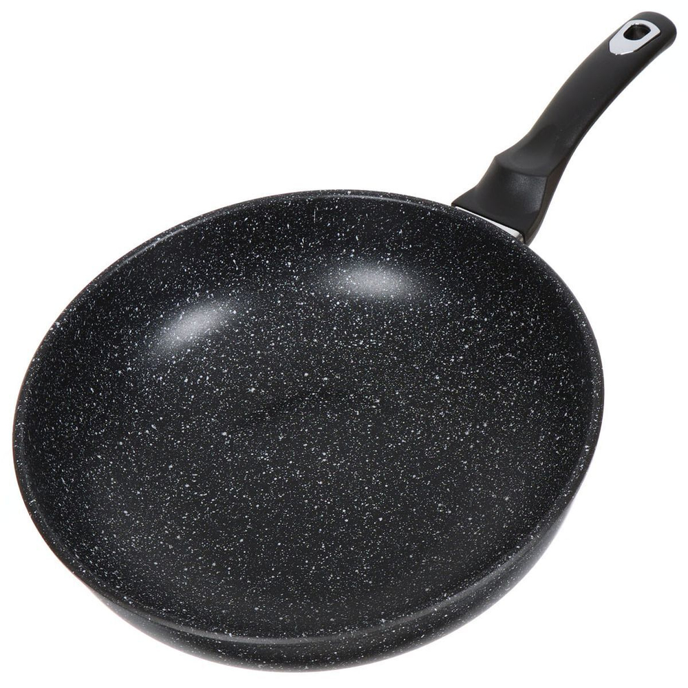 Сковорода алюминий, 30 см, антиприг, Daniks, Олимп Гранит, чер, WOK309-BLM-IND, индукц