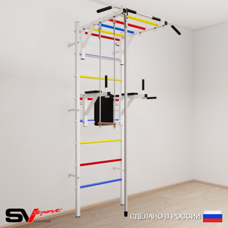 Шведская стенка Sv Sport усиленная 646 (Турник рукоход/Брусья/Канат/Трапеция)