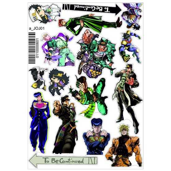 Наклейка JoJo 01, ДжоДжо 01, А5