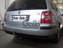 Фаркоп оцинкованный Galia S088A для Skoda Supreb I 2002-2008, Volkswagen Passat B5 седан/универсал 1996-2005(паспорт и сертификат в комплекте)(без электрики)