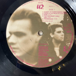Винтажная виниловая пластинка LP U2 The Unforgettable Fire (USA 1984) A Sort Of Homecoming