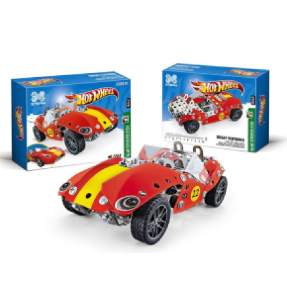 Металлический конструктор Гоночная машина 124 деталей