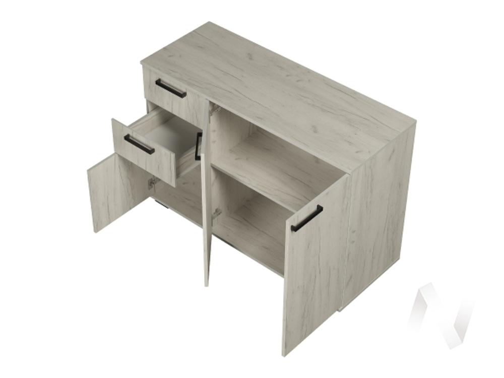 Комод Стандарт-3 NEW (дуб крафт белый)