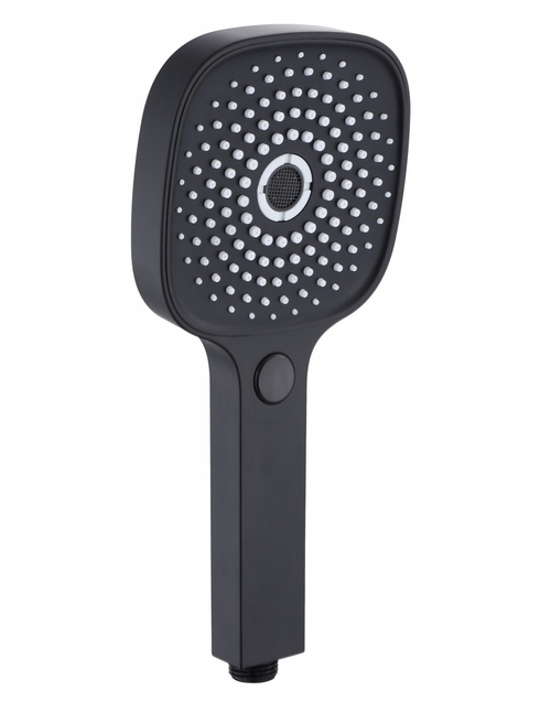 4011-1 Лейка для душа черный 12*26см (4-функций, кнопка) HANSEN (50/1шт)