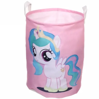 Корзина для хранения круглая Единорожек 44*33 см A449