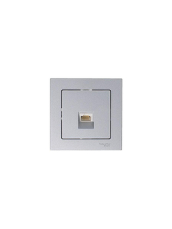 Розетка компьютерная 1-м AtlasDesign RJ45 кат.5E механизм алюм. SE ATN000383
