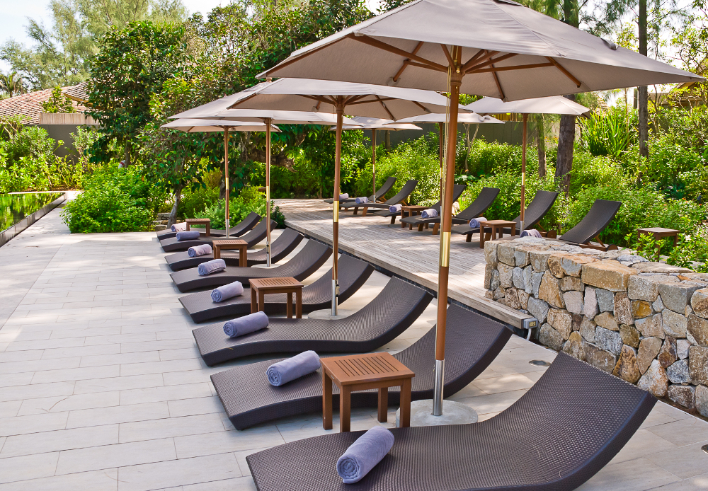 Шезлонг-лежак плетеный Tagliamento Santorini, кофе