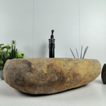 Раковина из речного камня RS-62080 (57*42*15)