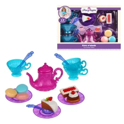 Кукольный сервиз Five oclock 17 предметов сиреневый