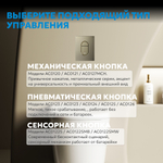 Кнопка смыва ABBER AC0124BG пневматическая, золото брашированное