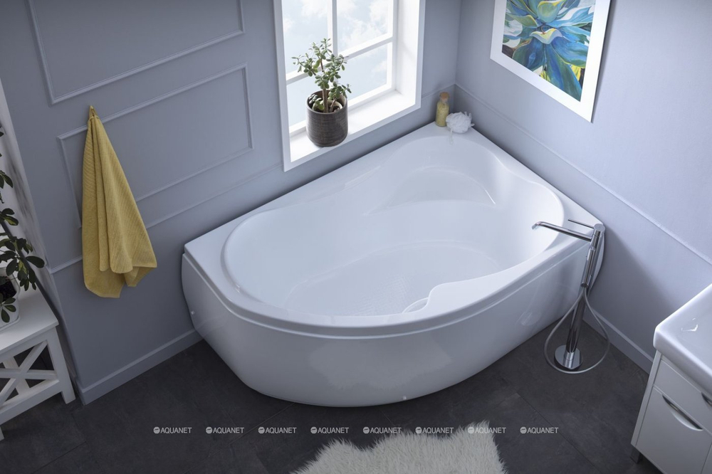 Акриловая ванна Aquanet (Акванет) Capri 170x110 R с каркасом