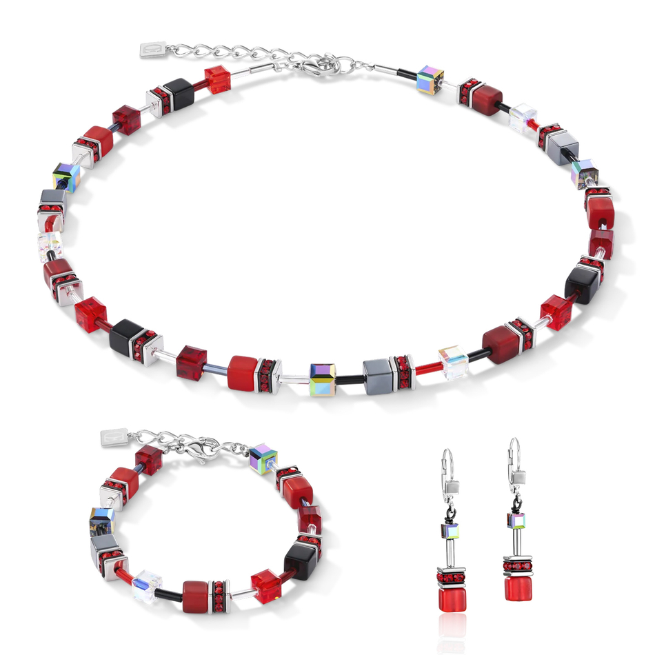 Колье Coeur de Lion Red-Grey 4014/10-0312 цвет красный, серый, черный