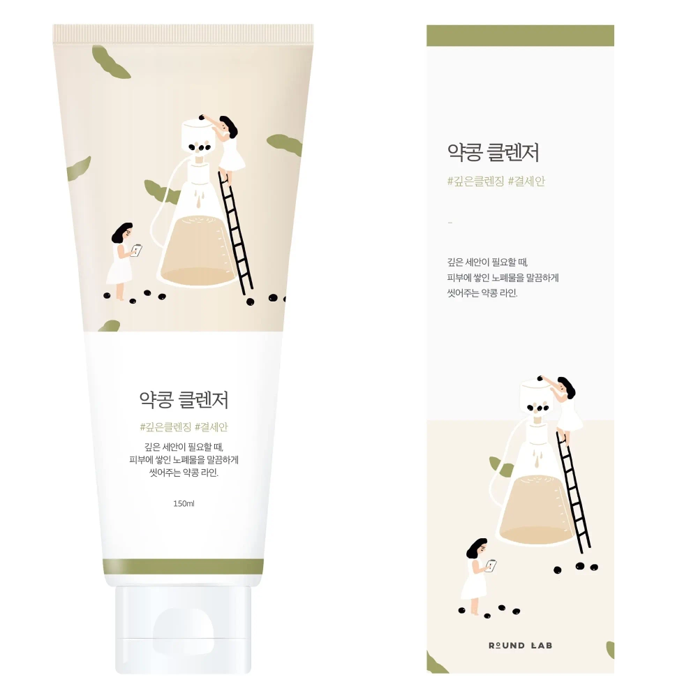 Round Lab Soybean cleanser Питательная пенка для умывания с соей