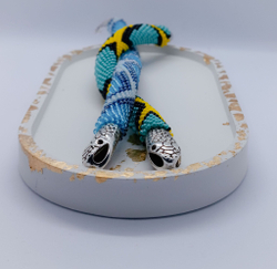 Браслет из бисера Змейка, Ручная работа, подарок маме/сестре/подруге