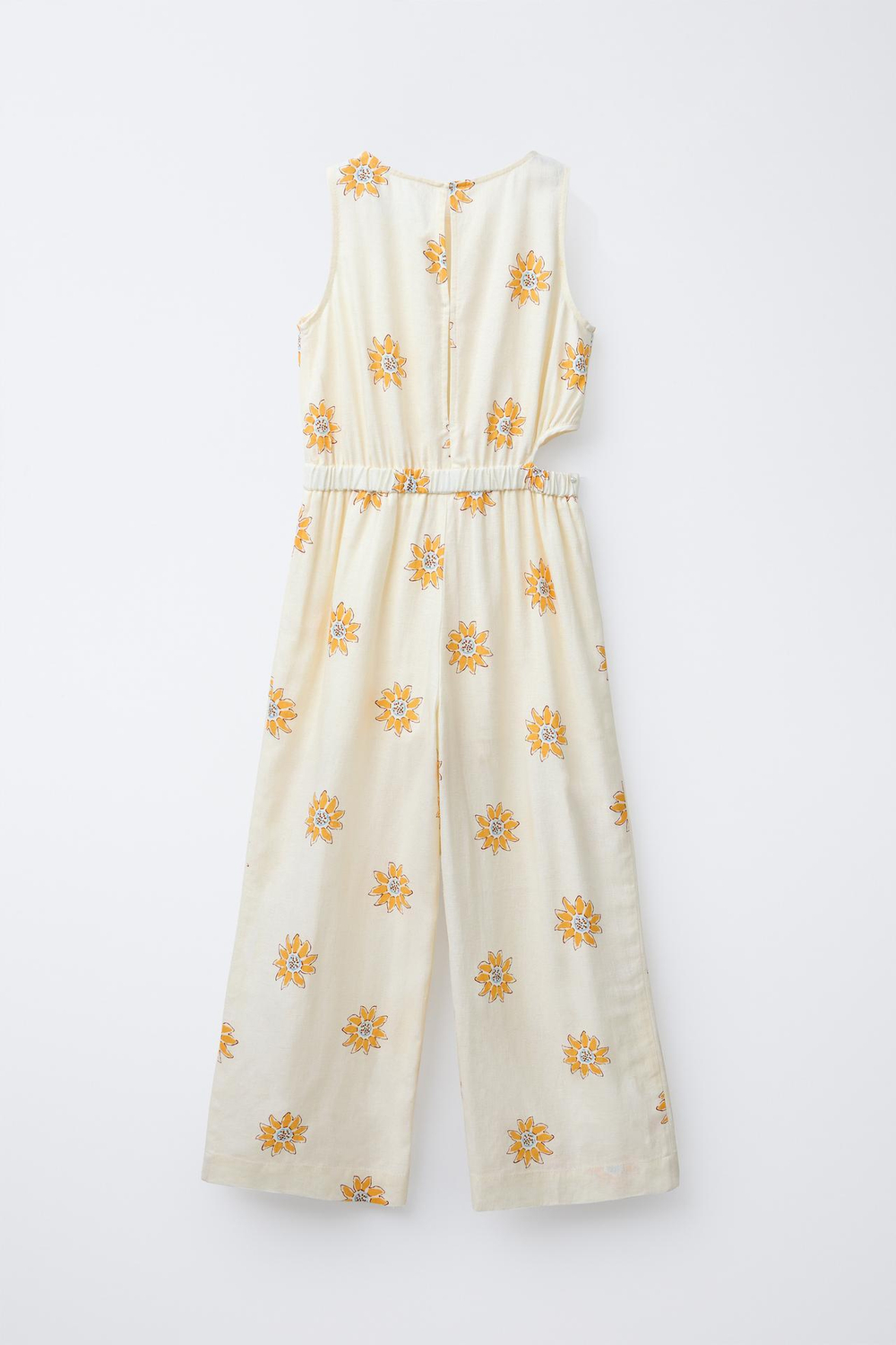 ZARA КОМБИНЕЗОН CUT OUT С УЗОРОМ «СОЛНЦE», ЭКРЮ