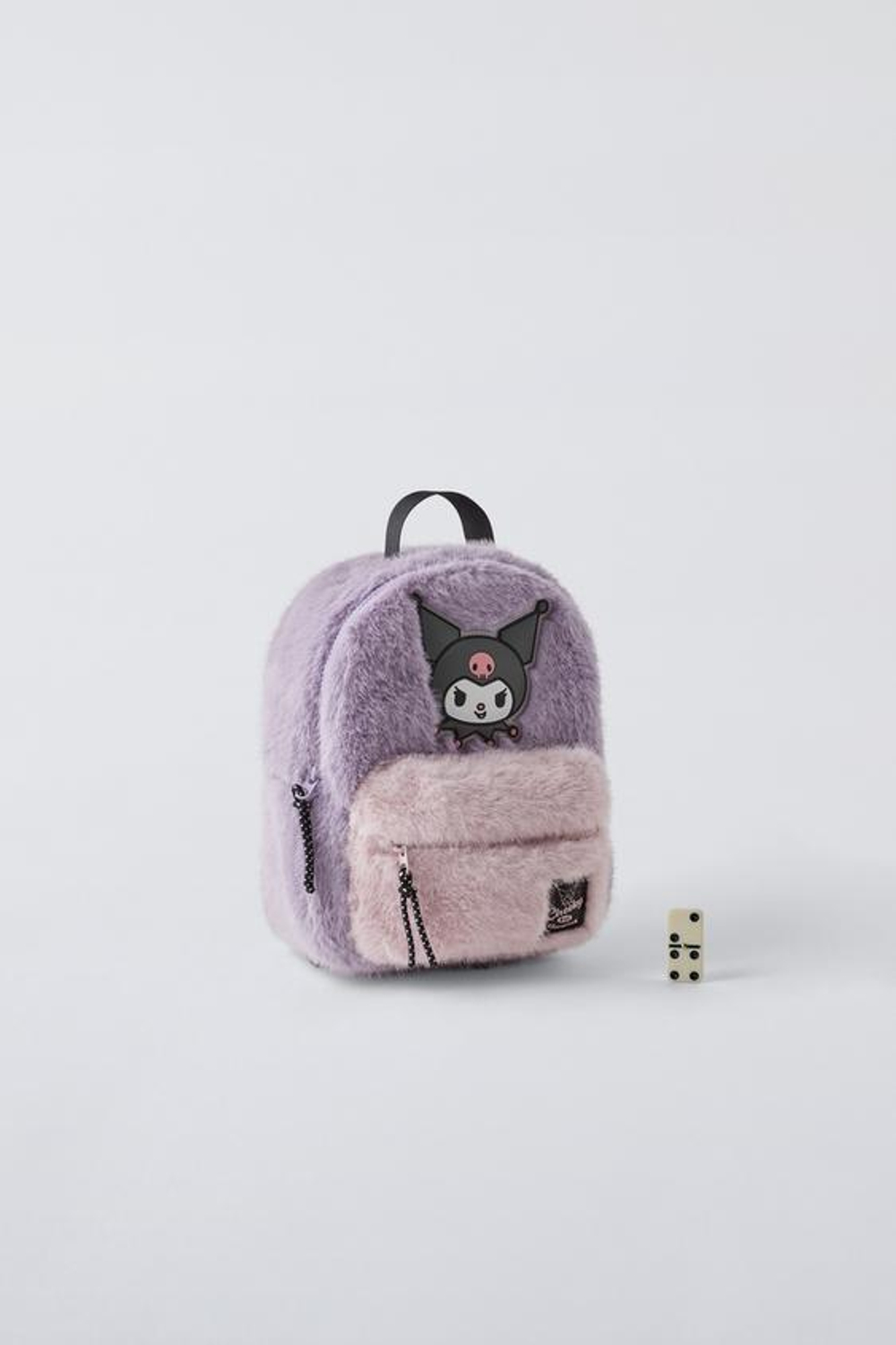 ZARA РЮКЗАК ИЗ ИСКУССТВЕННОГО МЕХА KUROMI © SANRIO, РОЗОВЫЙ