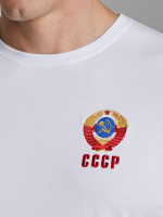 Футболка с символикой СССР 66M-RT-1590/1 белая