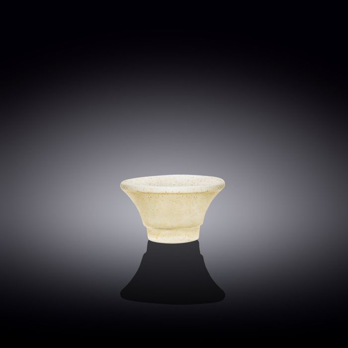 WILMAX Sandstone Фарфоровый индивидуальный соусник WL-661334/A, 7.5 см, песочный