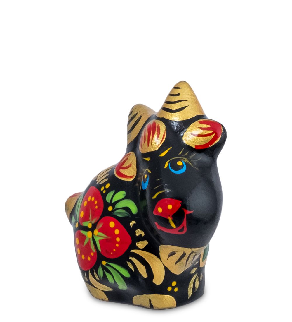 ГЛ- 994 Фигурка «Козлик» хохлома (Гжельский фарфор)