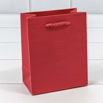 Пакет подарочный 12х15х7см Премиум "Престиж" (Красный)