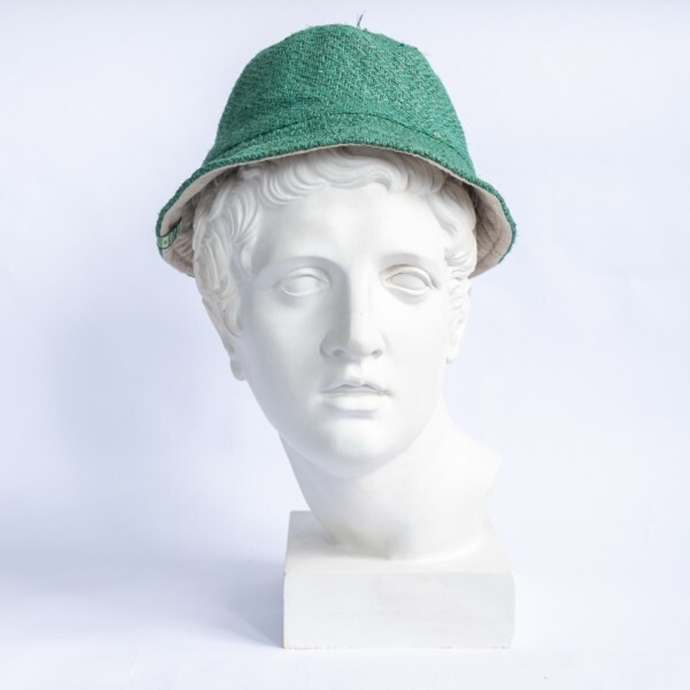 Панама из конопли мятного цвета