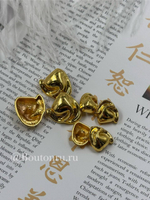 Пуговицы золотистые жатые в винтажном стиле