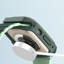 Чехол-бампер с зелеными рамками от Dux Ducis для часов Apple Watch Ultra 1 и 2, 49MM, Tamo Series Case